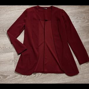 Fashion Nova Deep Red Open Blazer